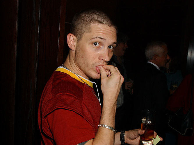 Tom Hardy at a party