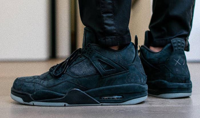 Black Kaws Air Jordan 4 Friends Family