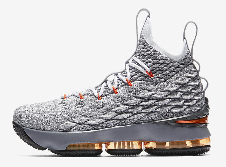 Nike LeBron 15 BG &#x27;Grey/Orange&#x27;