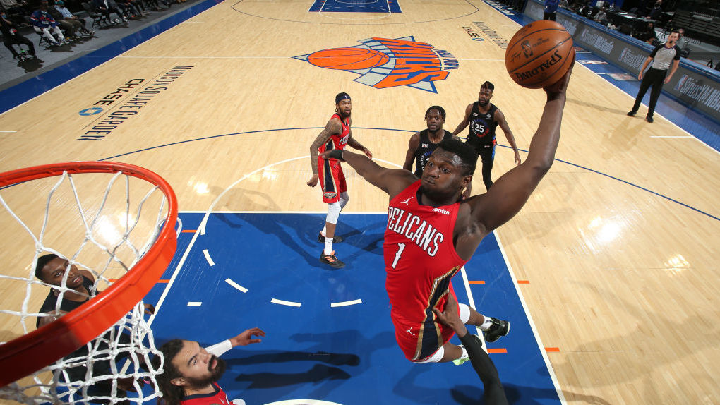 Zion Williamson Dunk Pelicans Knicks 2021