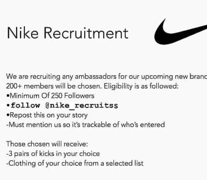 Fake Nike Recruitment Campaign
