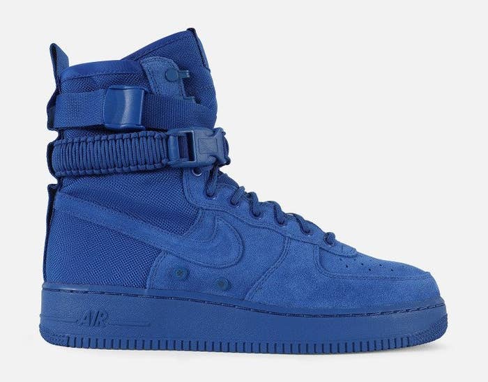 Nike SF Air Force 1 Blue Suede Release Date 864024 401 Profile