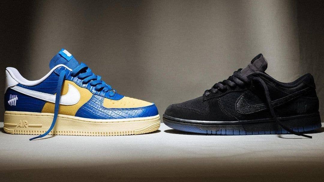 Undefeated x Nike Dunk Low and Air Force 1 Low '5 On It' Drop 2