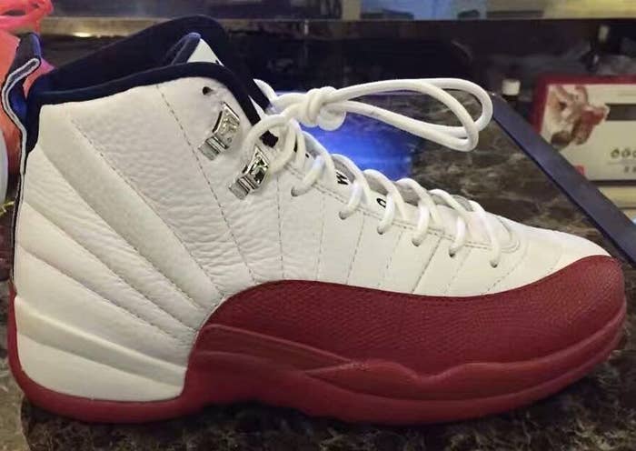 Air Jordan 12 White Red Cherry 2017 Release Date Side