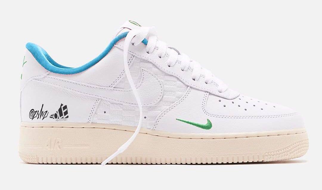 Kith x Nike Air Force 1 Low 'White/Blue Lagoon/Aloe Verde' DC9555 100 (Mock Up)