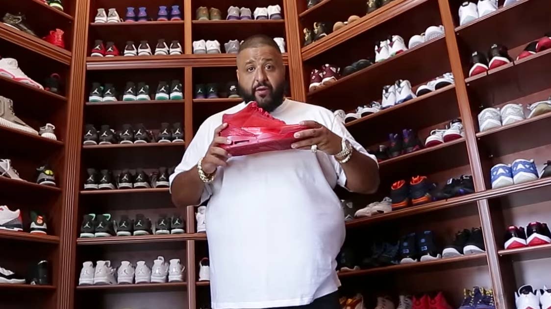 DJ Khaled Holding Jordans