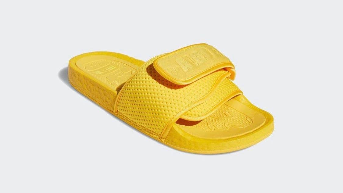 Pharrell x Adidas PW Boost Slide 'Bold Gold' Front
