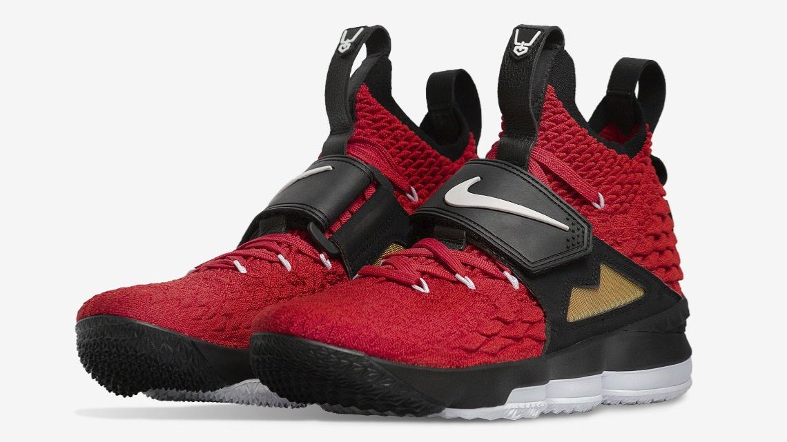 Lebron 15 white shop black and red