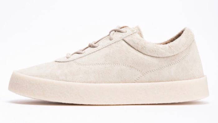Kanye West Yeezy Chalk Thick Shaggy Suede Crepe Sneaker