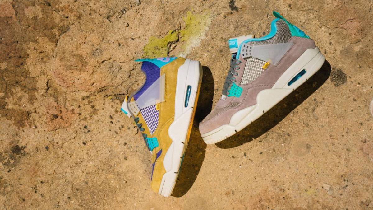 Union x Air Jordan 4 &#x27;Tent and Trail&#x27; Pair