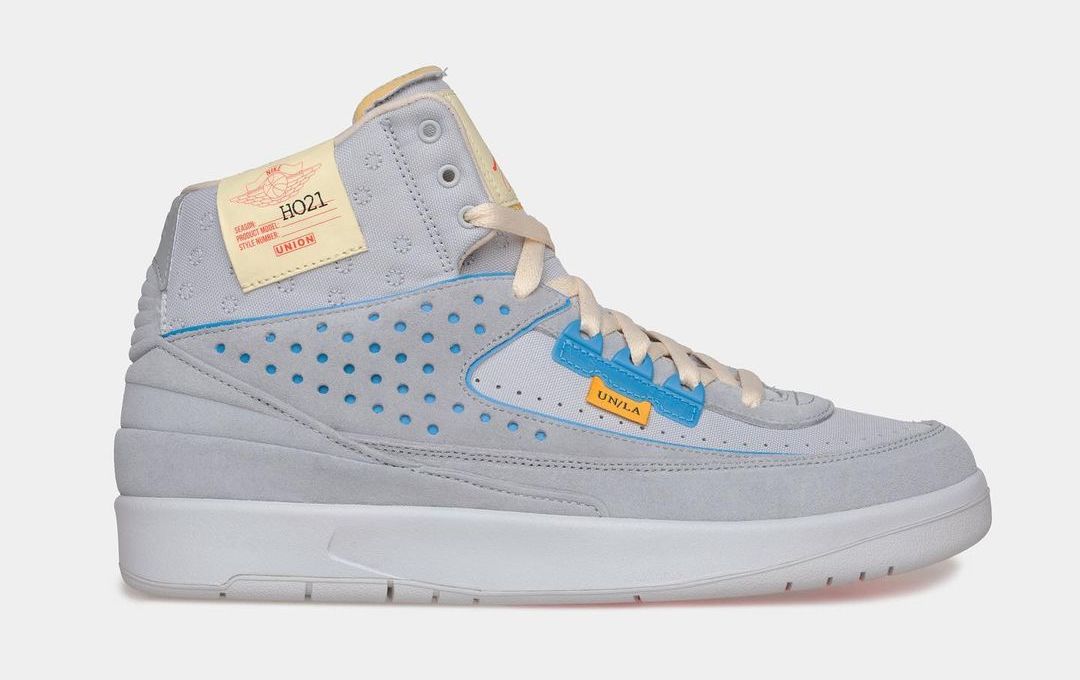 Union x Air Jordan 2 &#x27;Grey Fog&#x27; DN3802 001 Lateral