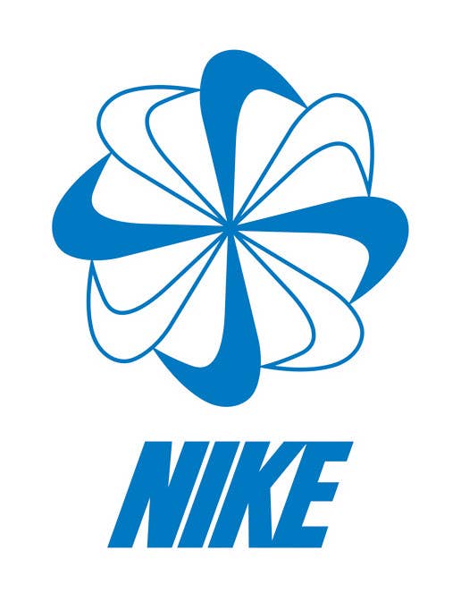 blue nike symbol