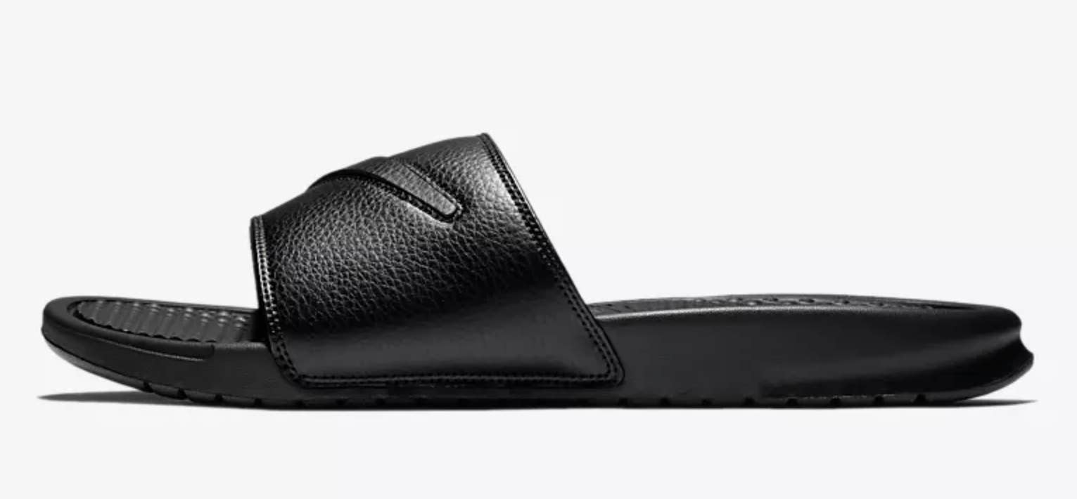 Nike benassi best sale all black