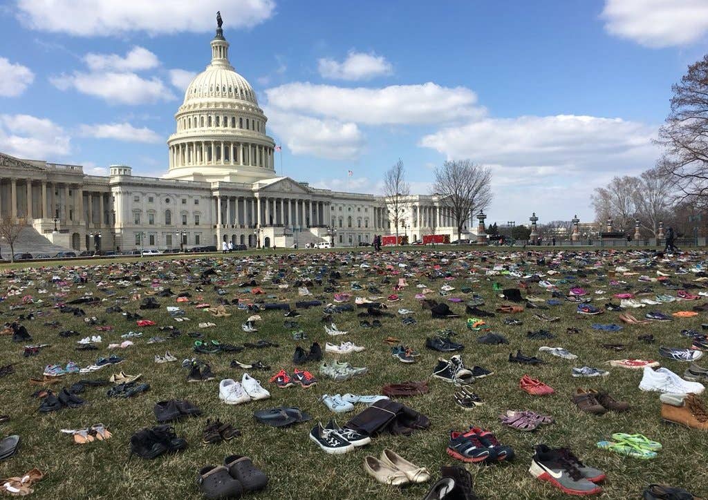 Washington D.C. Capitol Gun Violence Protest Shoes
