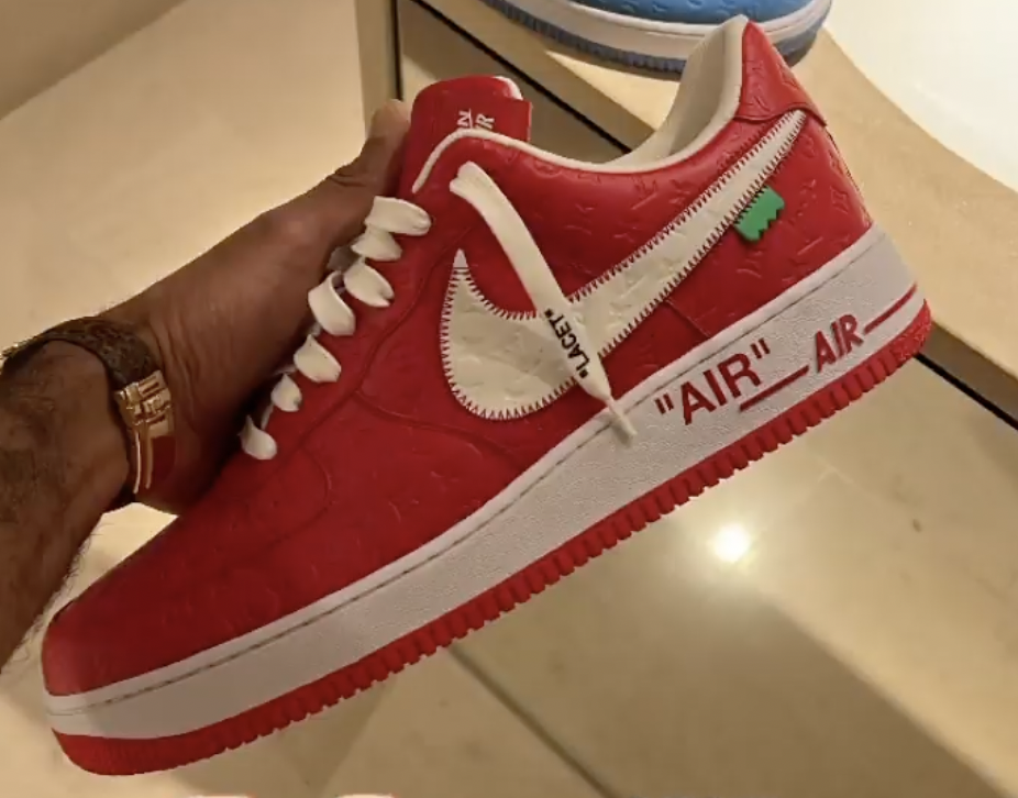 Louis Vuitton x Nike Air Force 1 Low &#x27;Red&#x27;