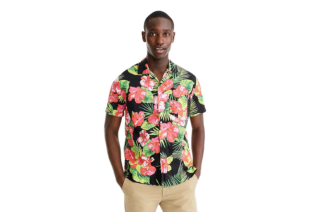 J. Crew Hibiscus Shirt