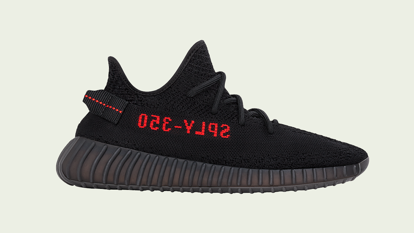 Adidas Yeezy Boost 350 V2 &#x27;Black/Red&#x27; Lateral