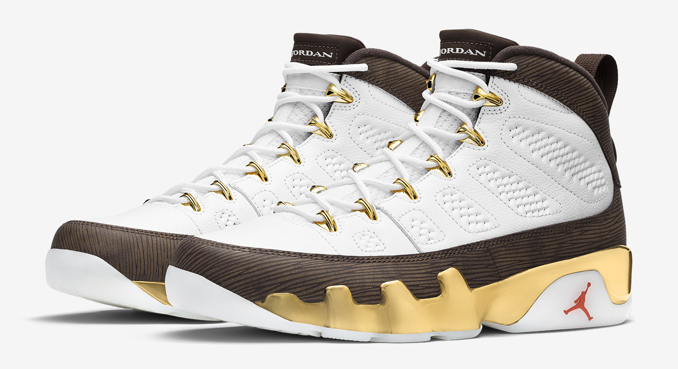 Jordan 9s gold sale