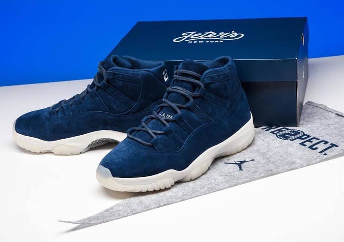 Derek Jeter Air Jrodan 11 Navy Blue Suede 351792 147