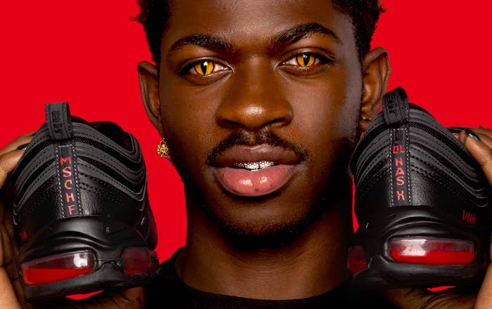 Lil Nas X Nike Satan Sneaker Air Max 97 heel
