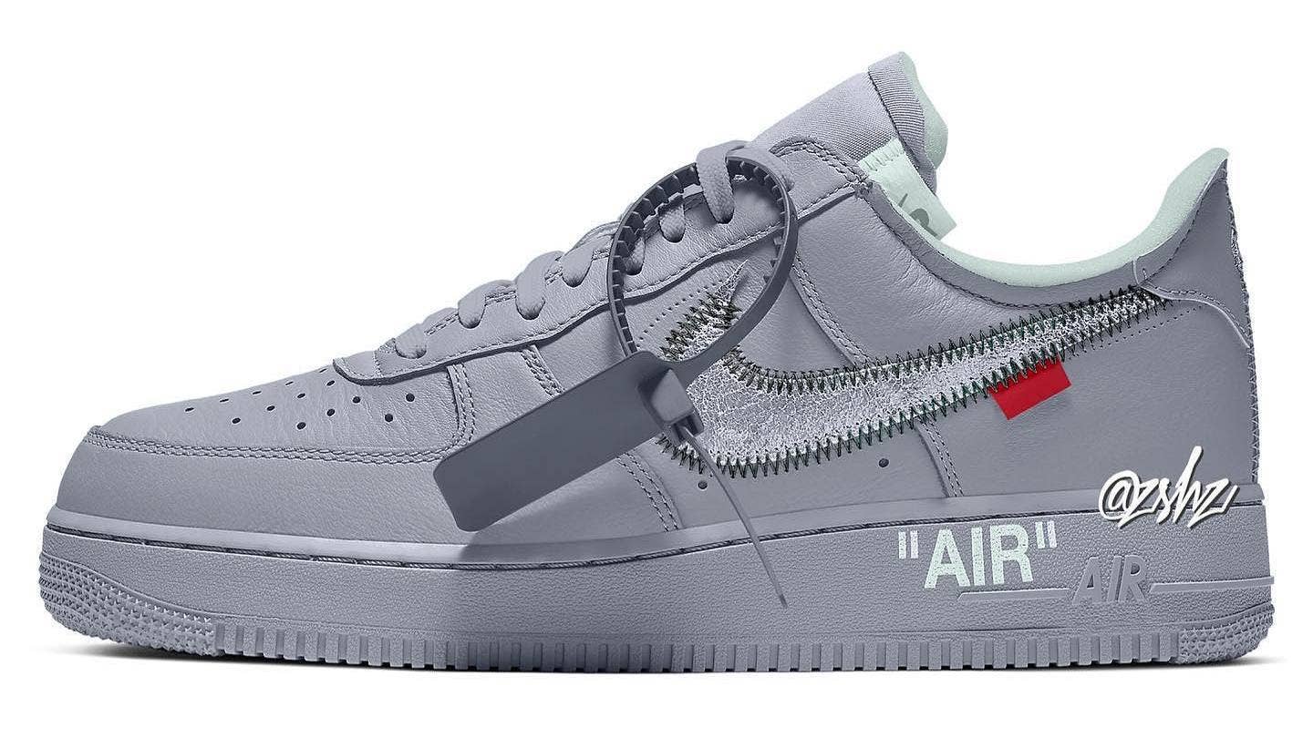 Off White x Nike Air Force 1 Low 'Grey' France Exclusive