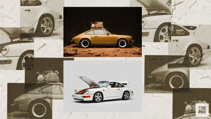 Porsche 911 Sports Car Poster- Wall Sticker - Blue Side Studio