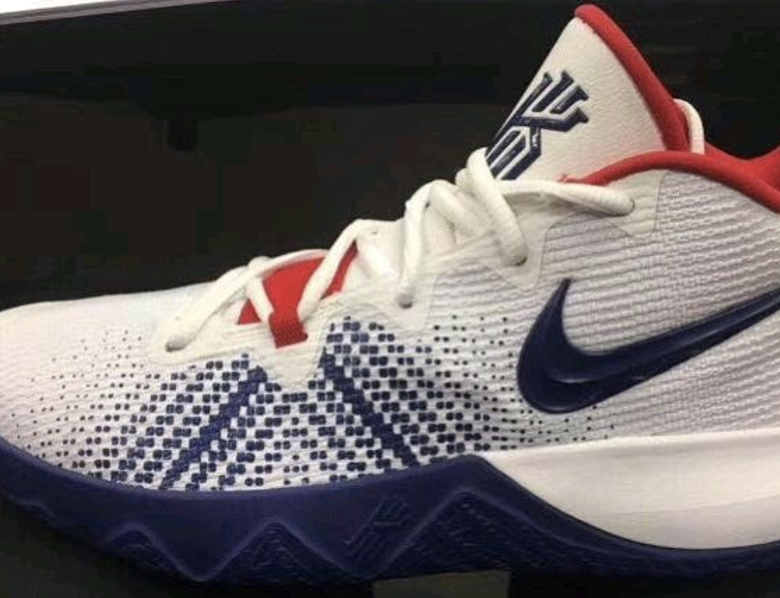 Kyrie flytrap red hot sale white blue