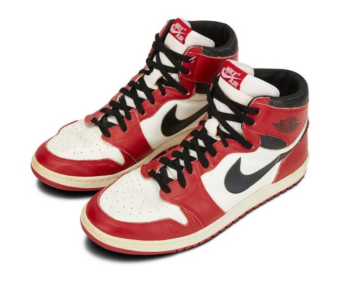 Air Jordan 1 Chicago Game Worn Sneakers Sotheby&#x27;s