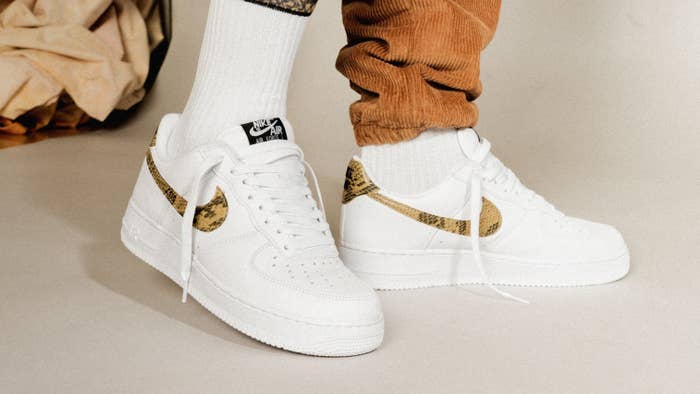 Nike Air Force 1 Low &#x27;Ivory Snake&#x27; AO1635 100 (Pair)