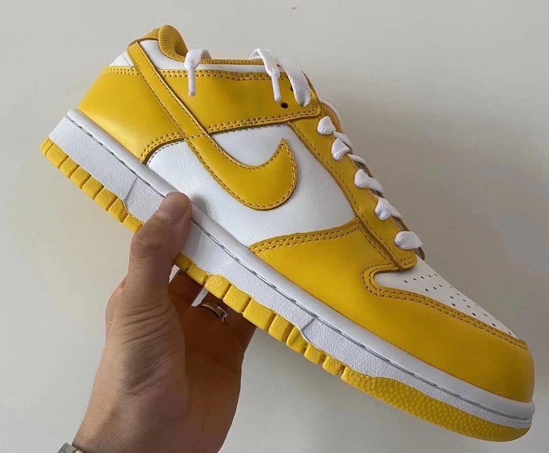 Nike Dunk Low &#x27;White/Yellow&#x27; Lateral