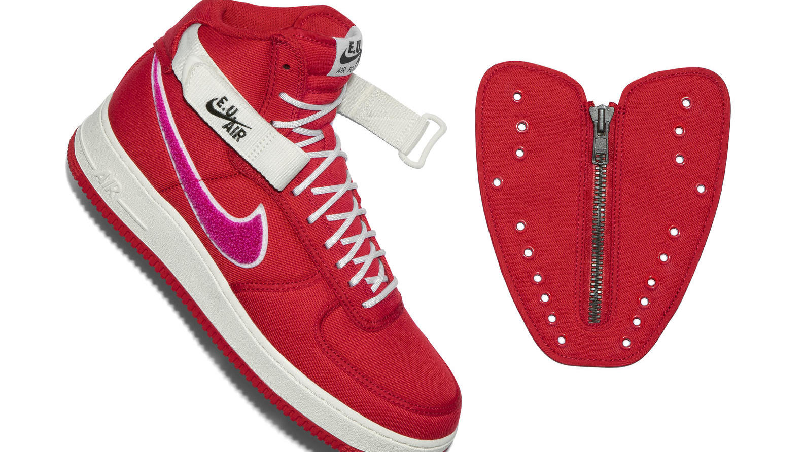 Air force 1 sale chenille swoosh footlocker