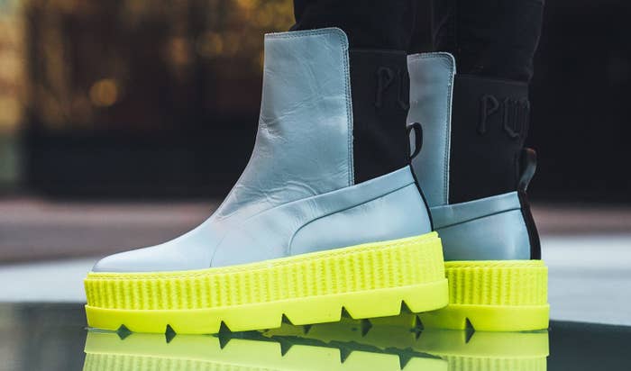 Rihanna x Puma Fenty Chelsea Sneaker Boot Grey Release Date Profile