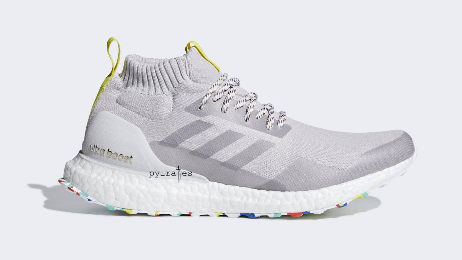 Adidas Ultra Boost Mid 'White/Multicolor' (Lateral)