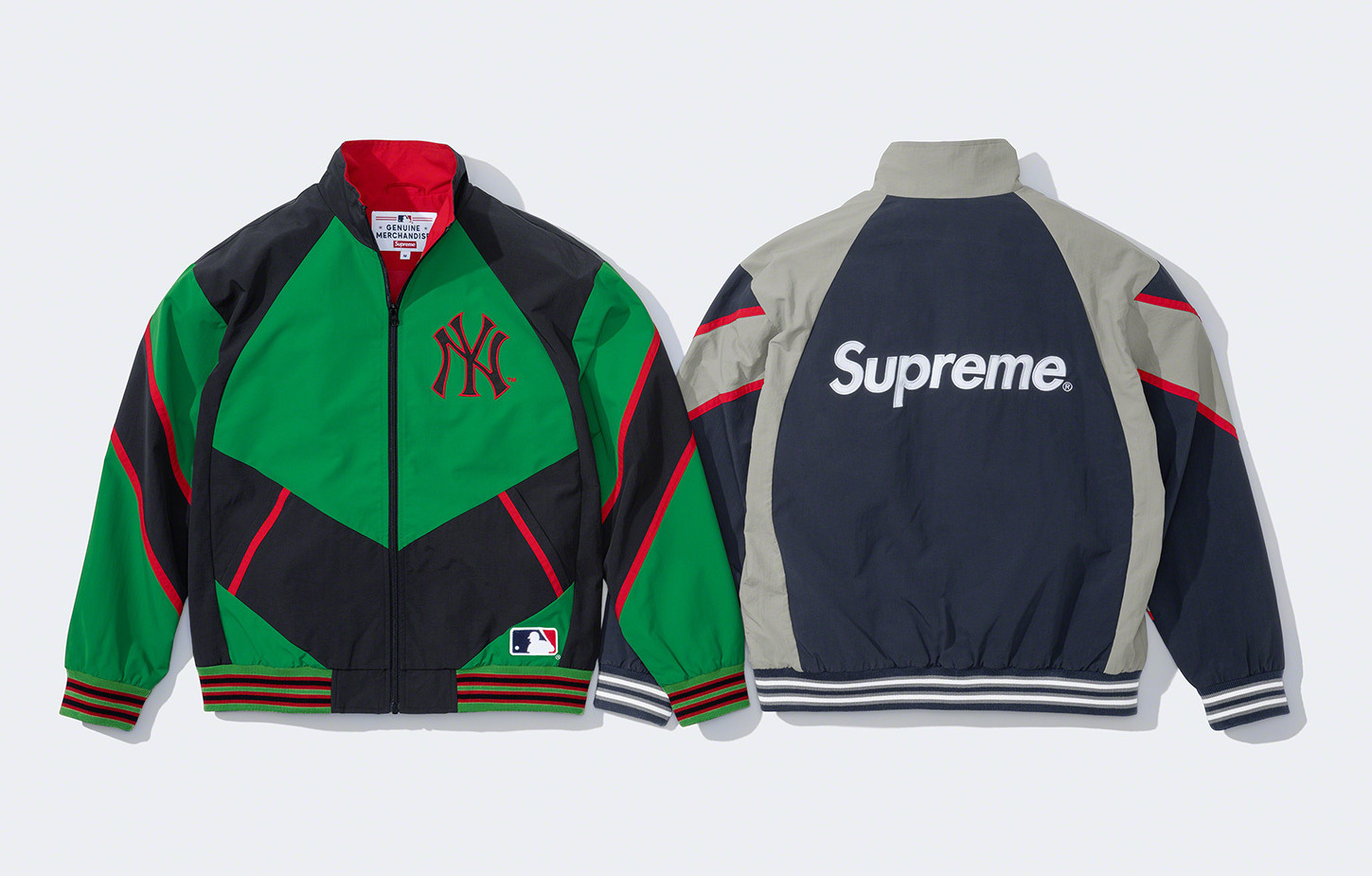SUPREME NY YANKEES JACKET GORE TEX 700 Fill - GREEN for Sale in