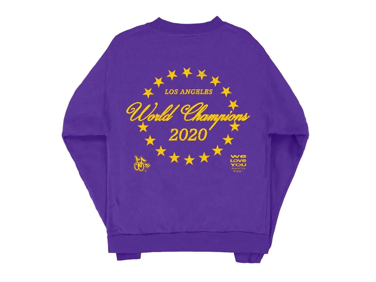 Dodgers Lakers 2020 World Champions Trophies Unisex Long Sleeve