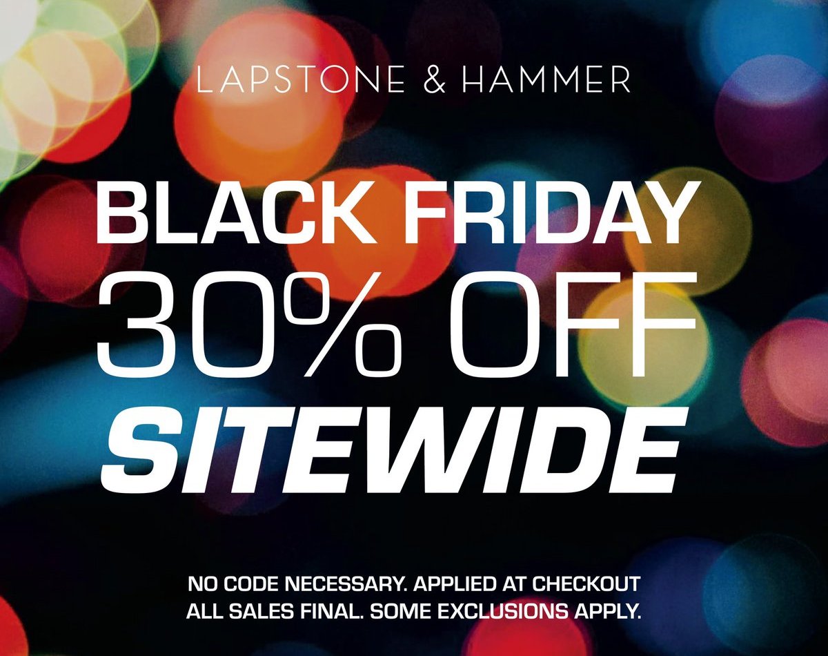 Lapstone &amp; Hammer Black Friday 2021 Banner