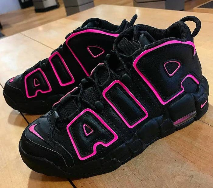 Nike Air More Uptempo GS Black Pink Blast Release Date 415082 003