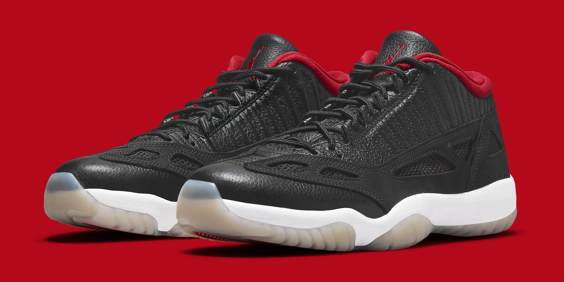 Jordan 11 low ie black red online