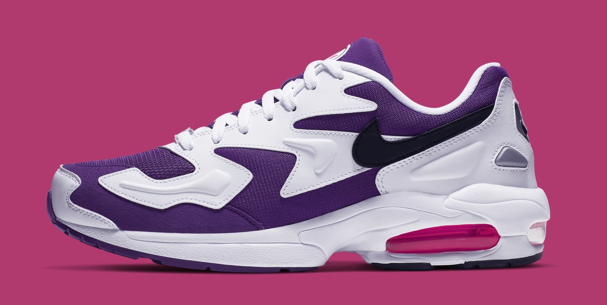 Nike Air Max2 Light &#x27;White/Court Purple Hyper Pink&#x27; AO1741 103 (Lateral)