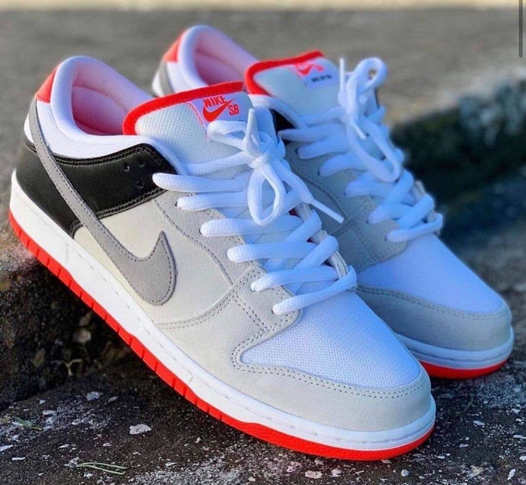 nike sb dunk low infrared air max 90 side