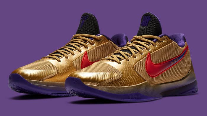 Undefeated x Nike Kobe 5 Gold Hall of Fame Release date DA6809 700 Pair
