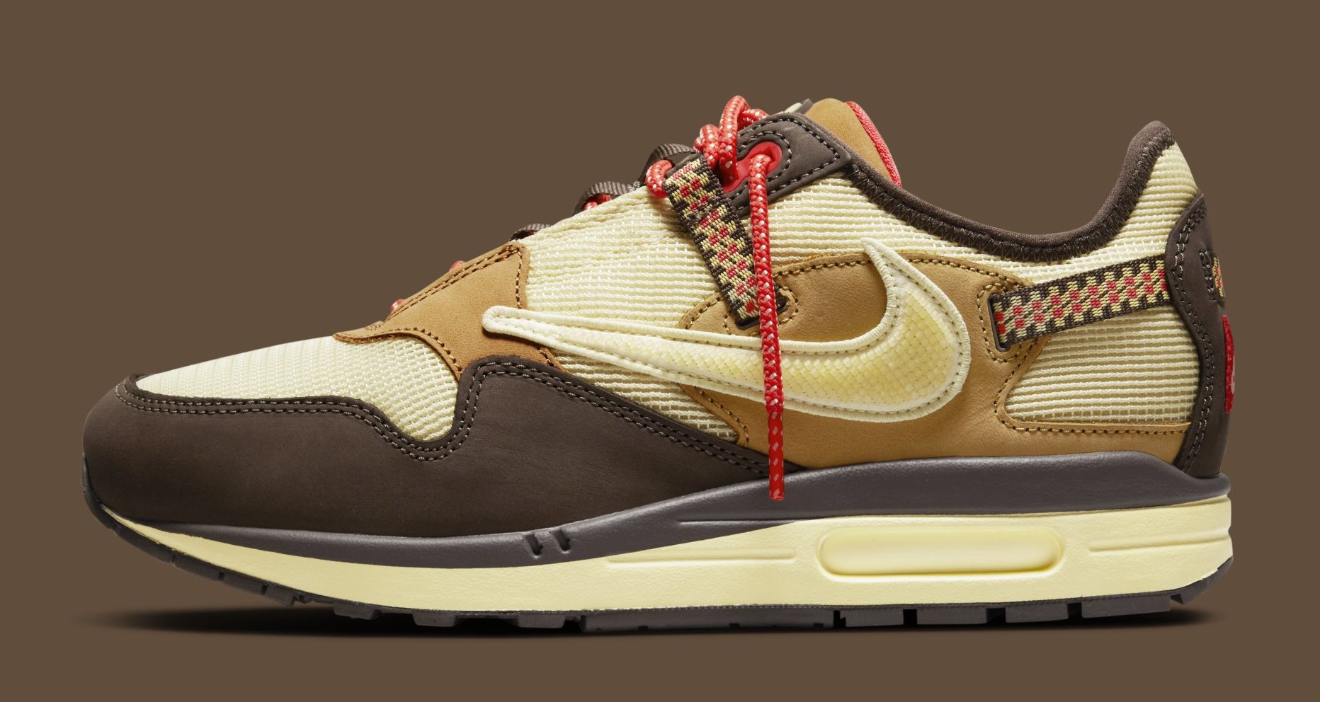 Travis Scott x Nike Air Max 1 &#x27;Baroque Brown&#x27; DO9392 200 Lateral