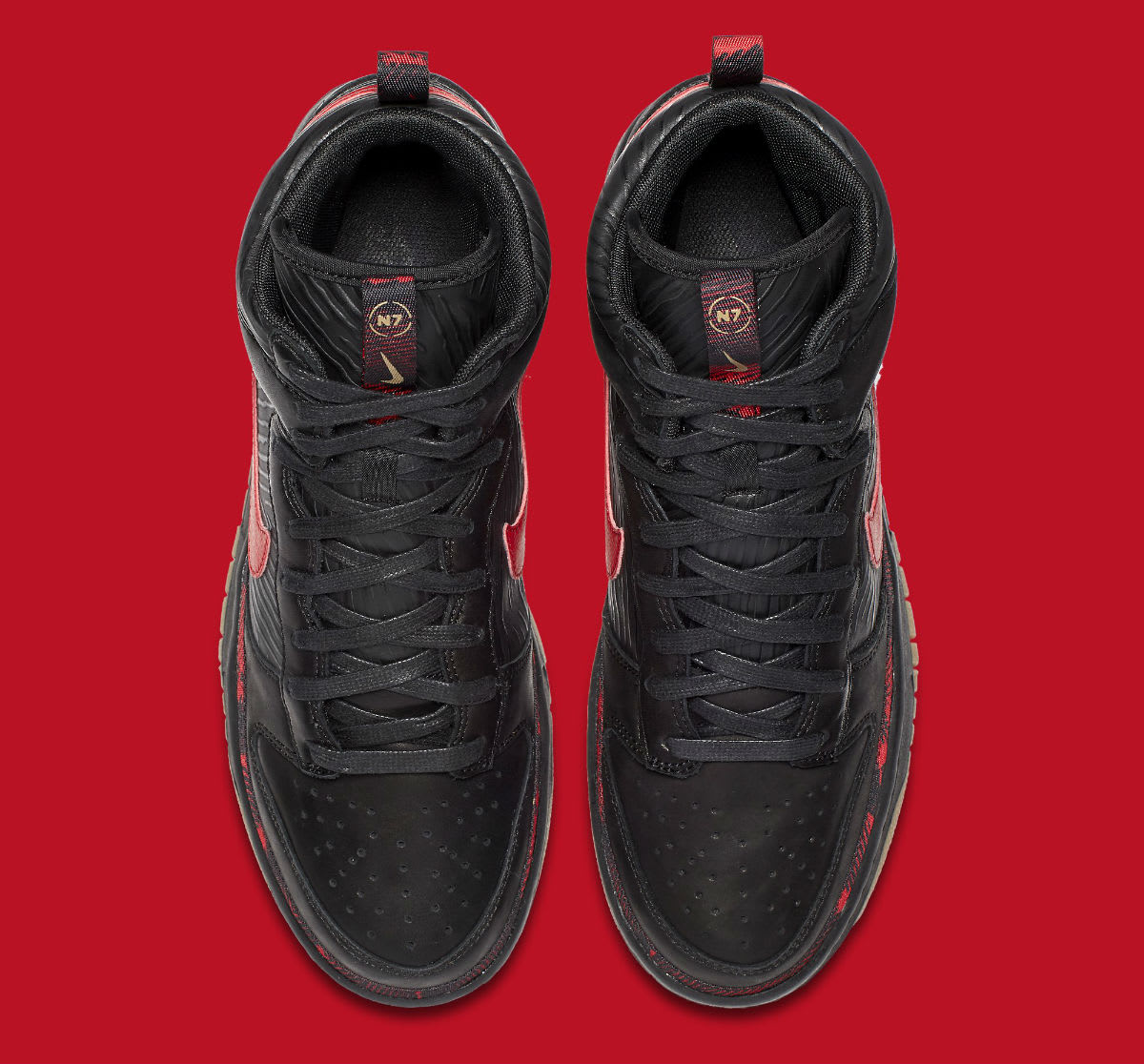Nike N7 Dunk High Black Red Release Date Top AA1126-001