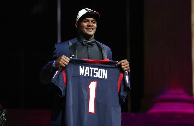 Deshaun Watson is drafted by the Texans in the first round of the 2017 NFL Draft.