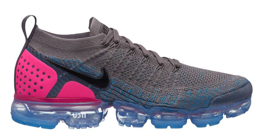 Vapormax grey cheap blue pink