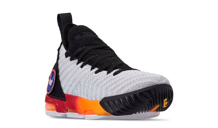 Nike LeBron 16 Boys &#x27;White/Laser Orange&#x27; AQ2465-188 (Front)