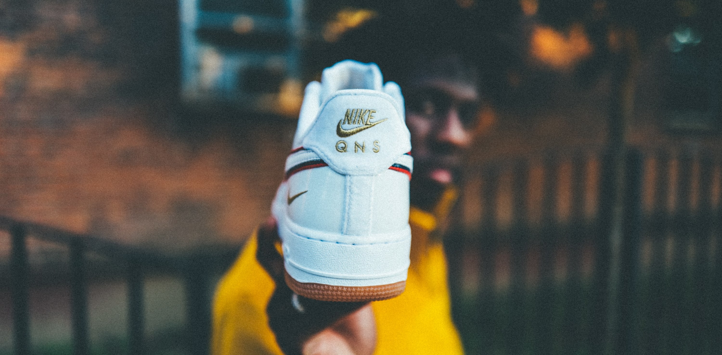 Nigel Sylvester x Nike Air Force 1 iD &#x27;White&#x27; (Heel)