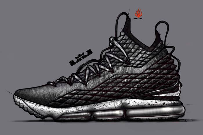 Nike LeBron 15 &#x27;Ashes&#x27; Sketch