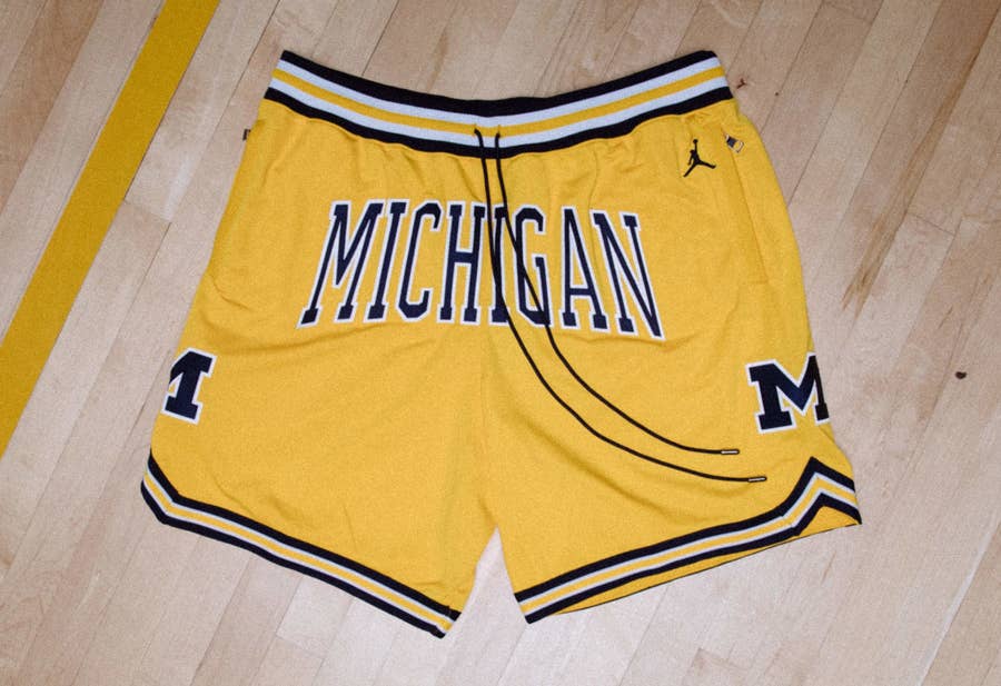 Michigan jordan sales basketball shorts