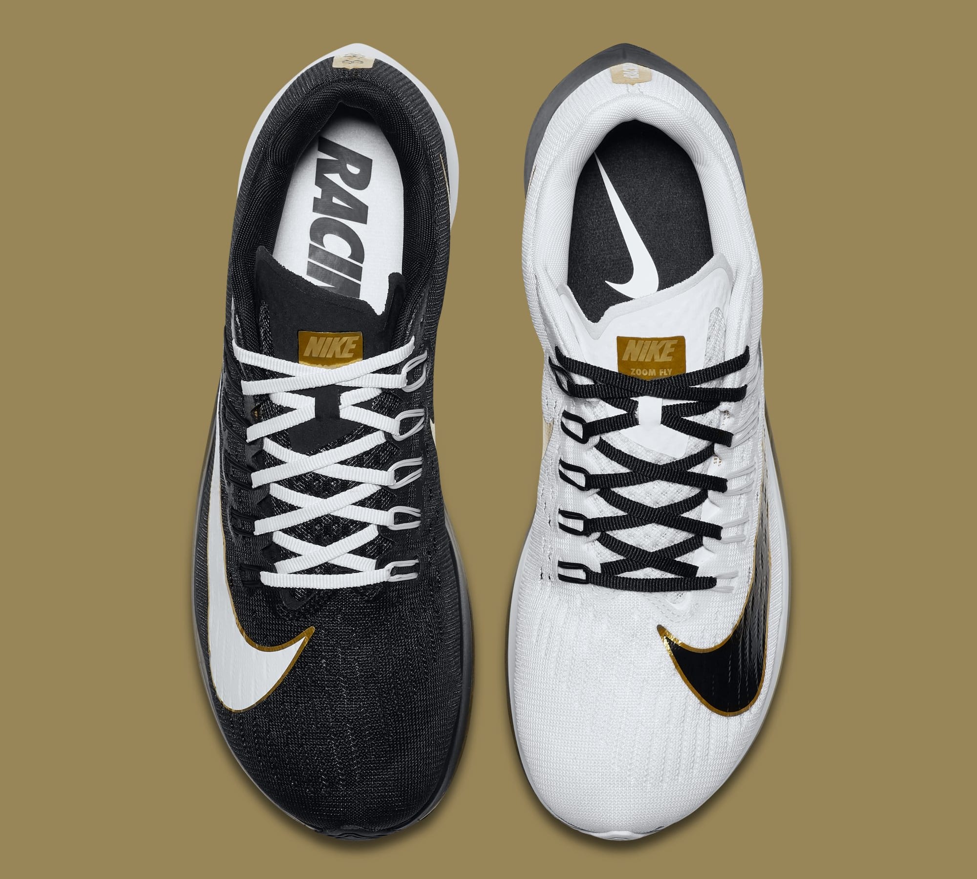 Nike Zoom Fly &#x27;Black/Metallic Gold/White&#x27; 8880848-006 (Top)